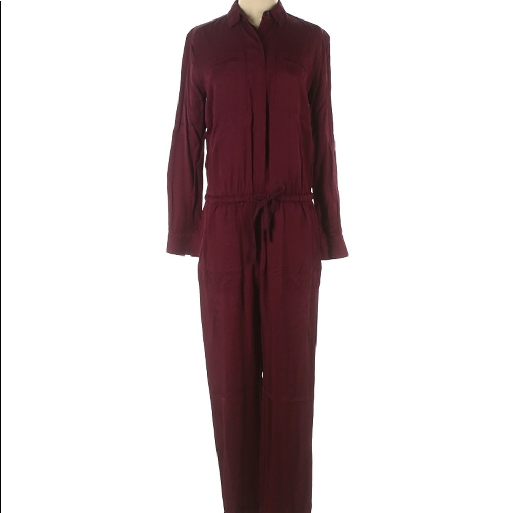 NWT Ann Taylor Loft purple utility jumpsuit